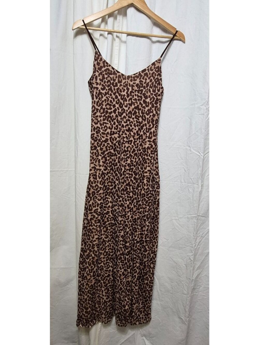 Hippie Rose Medium Leopard Slip Casual Party Midi Date Work Stretch Dress